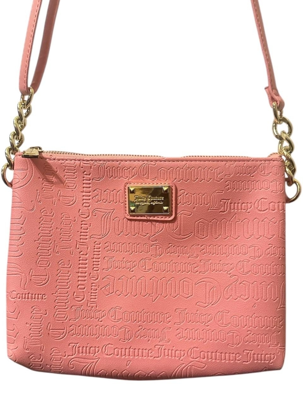 Juicy Couture Pink Embossed Crossbody Bag